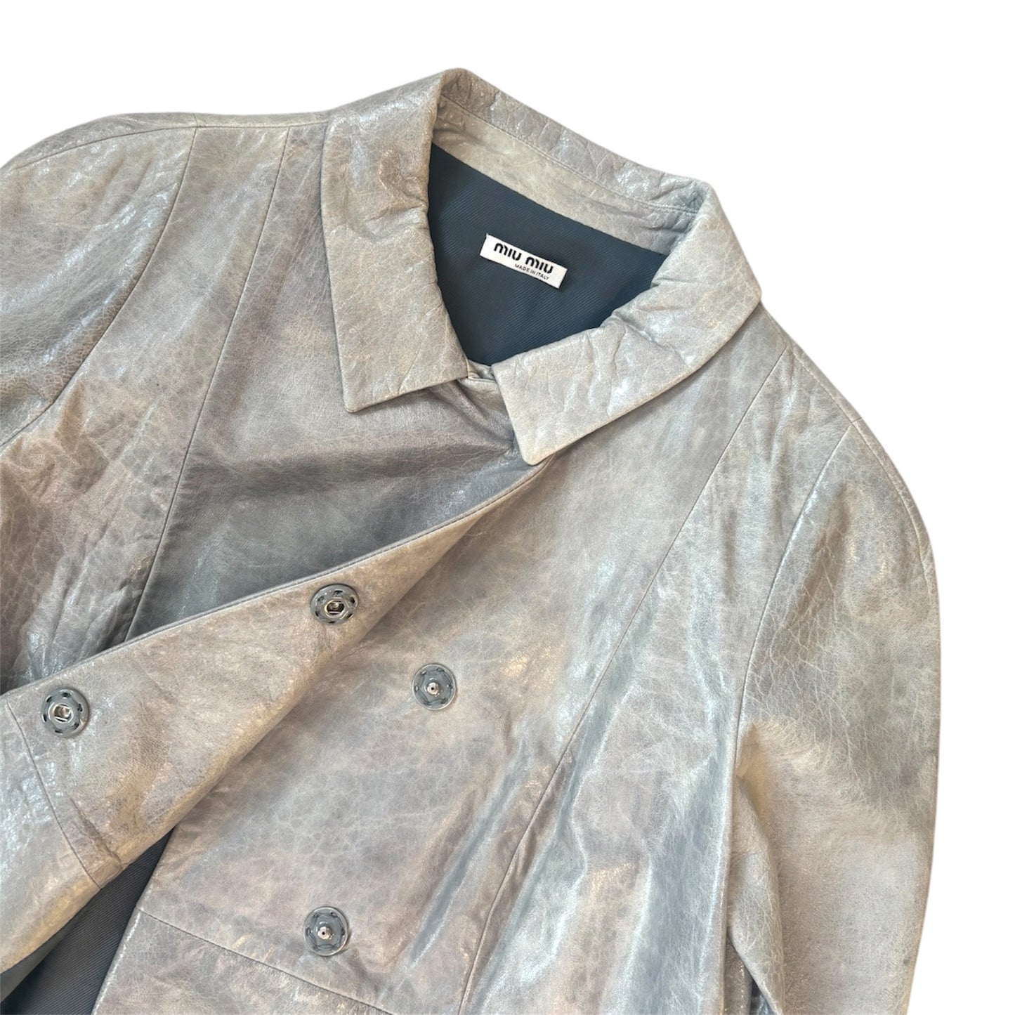 Miu Miu AW 2007 Pleated Leather Trench