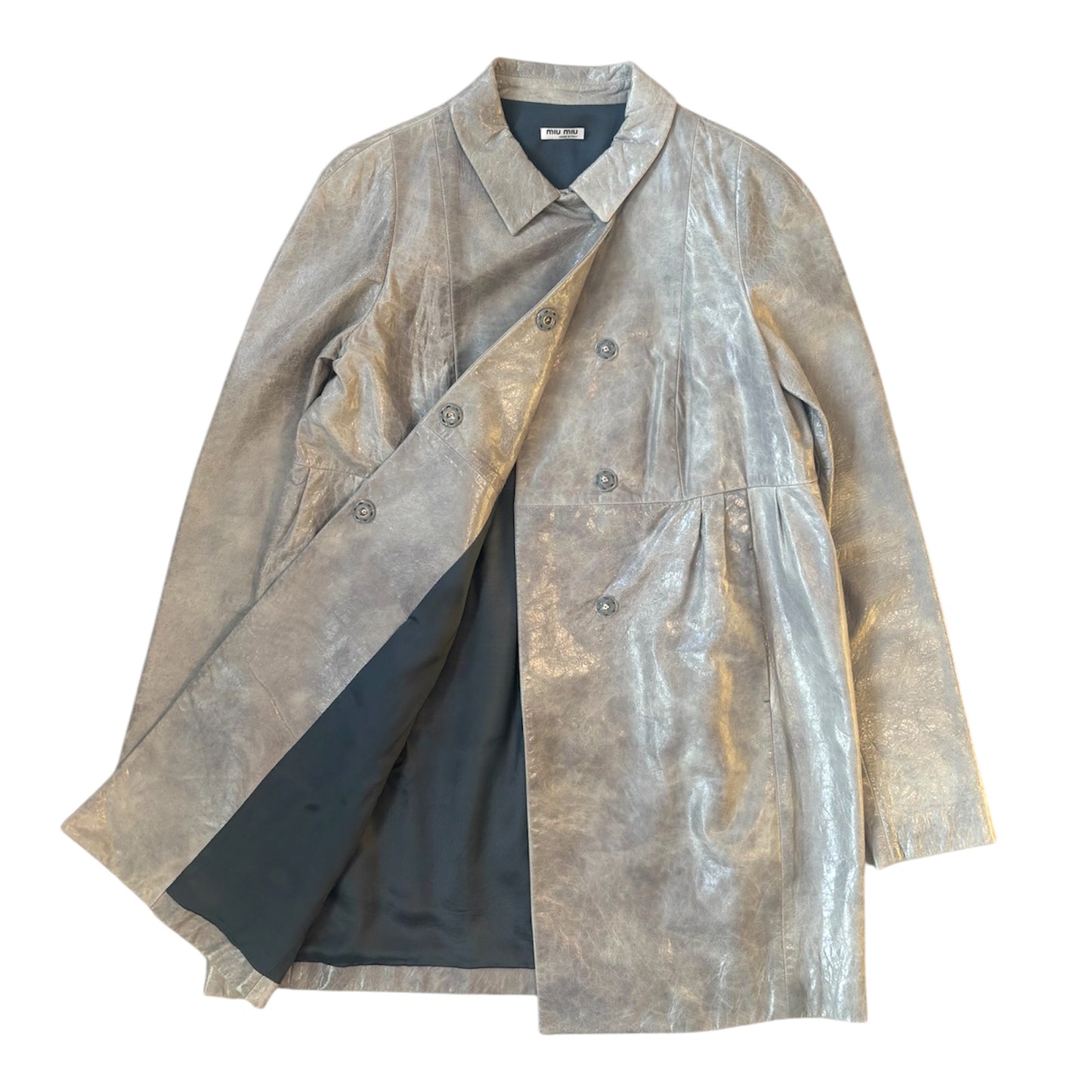 Miu Miu AW 2007 Pleated Leather Trench