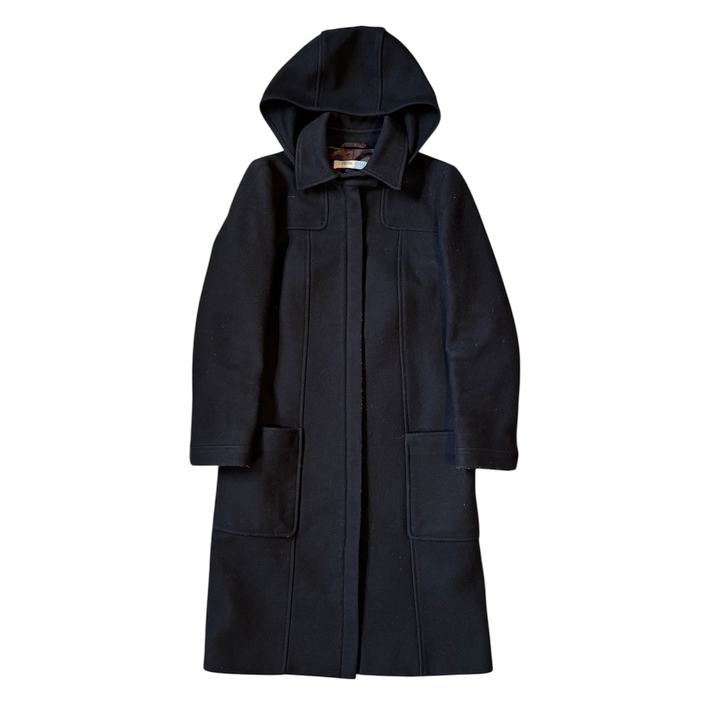 Miu Miu AW 1999 Wool Hooded Trench