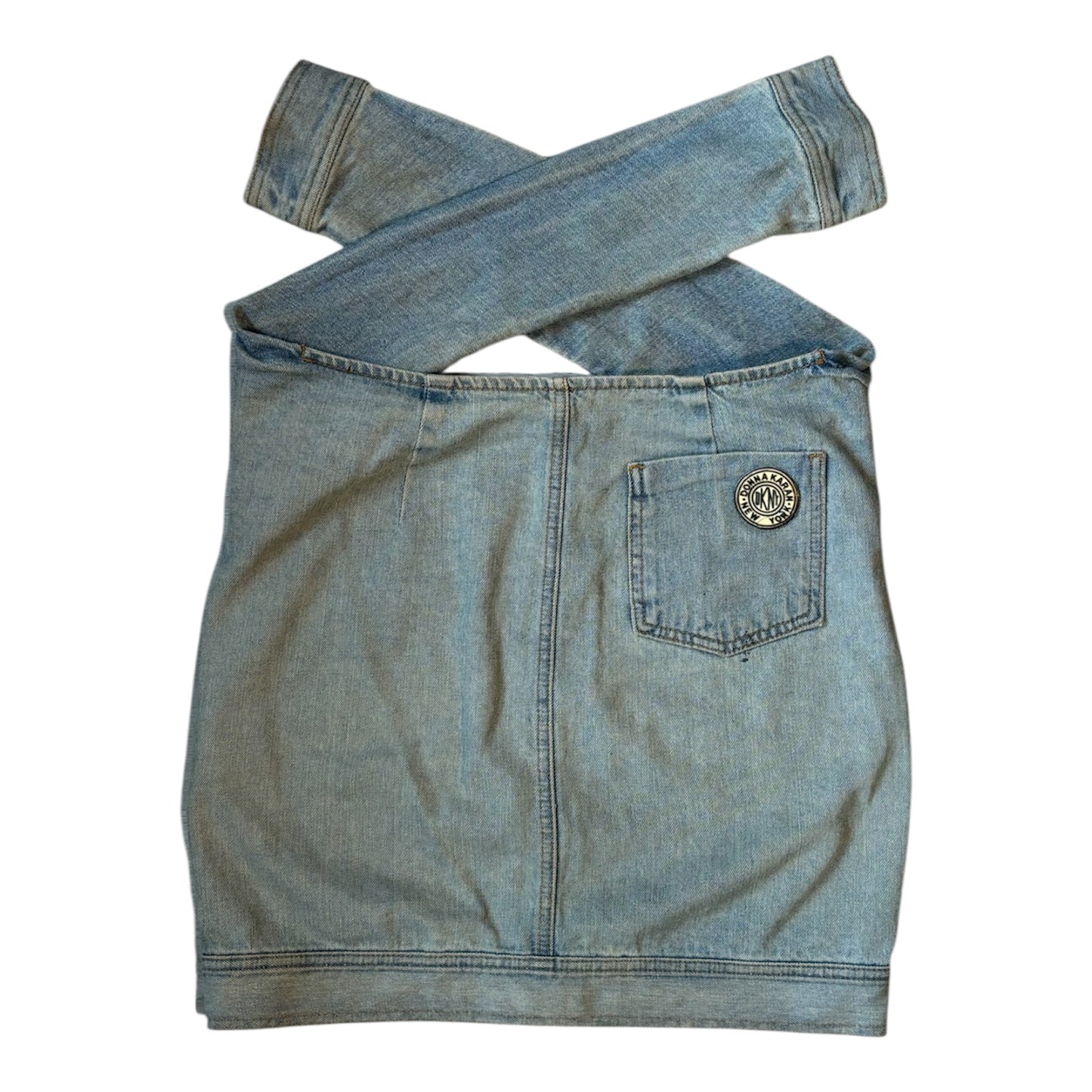 DKNY for Opening Ceremony SS 2014 Faux Sleeves Denim Skirt