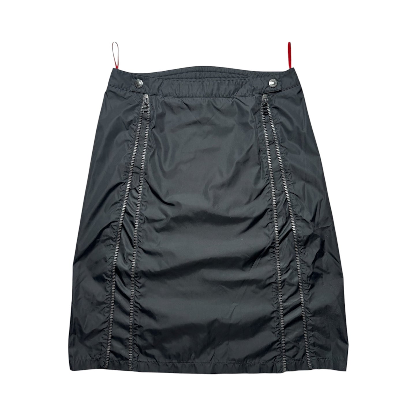Prada Sport 2000s Nylon Multi Zip Skirt