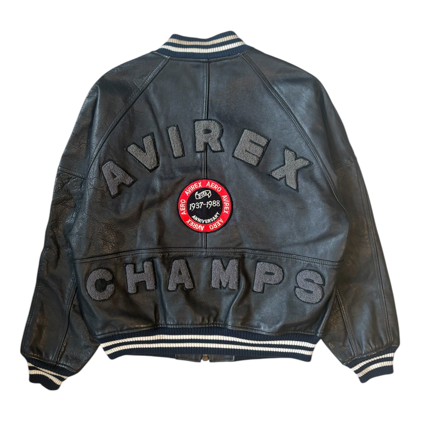 Avirex Stadium Champions Leather Bomber