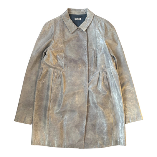 Miu Miu AW 2007 Pleated Leather Trench