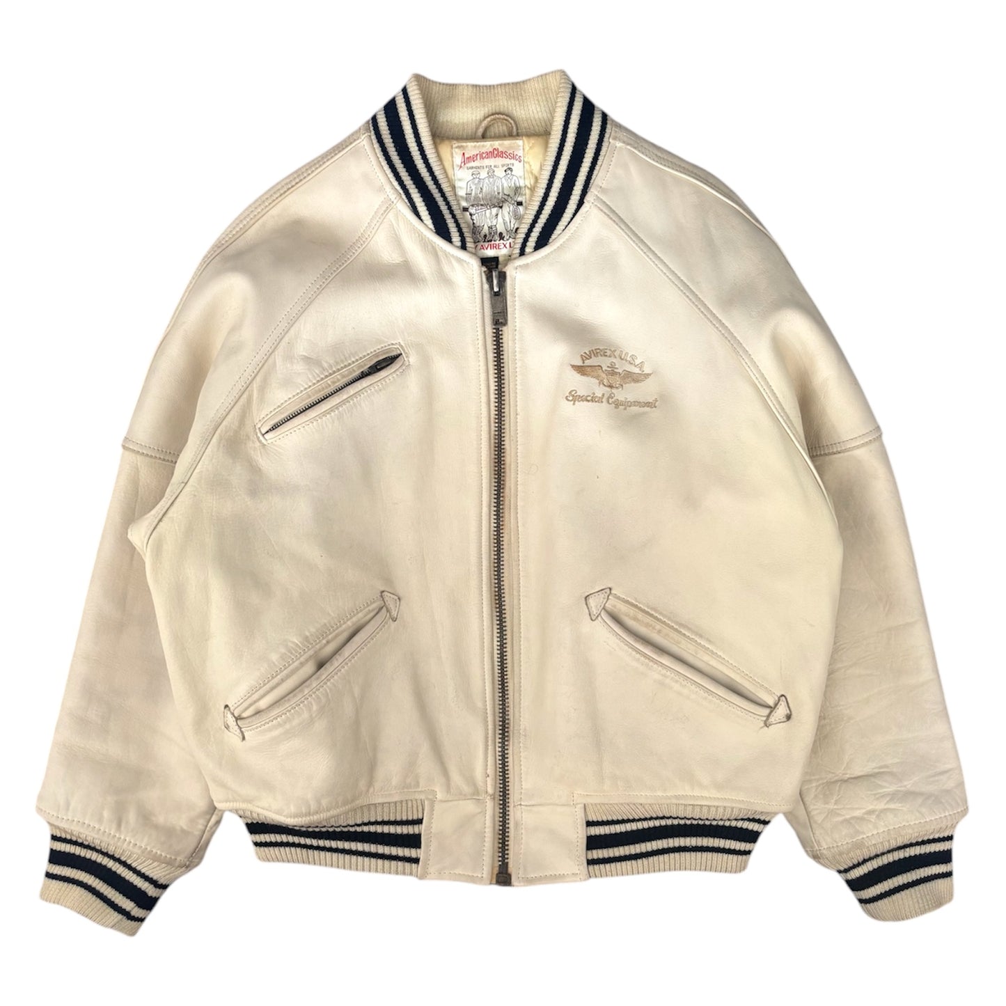 Avirex U.S.A Leather Bomber Jacket