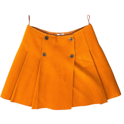 Miu Miu Wool Pleated Skirt