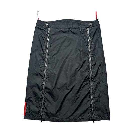 Prada Sport 2000s Nylon Multi Zip Skirt