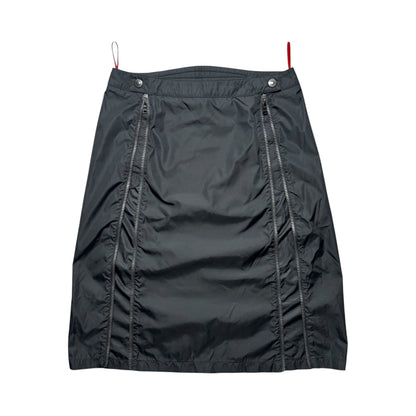 Prada Sport 2000s Nylon Multi Zip Skirt