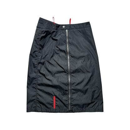 Prada Sport 2000s Nylon Multi Zip Skirt